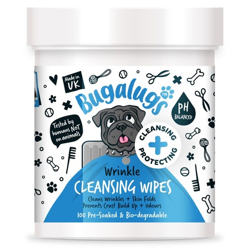 Bugalugs Dog - Wrinkle Cleansing Wipes 